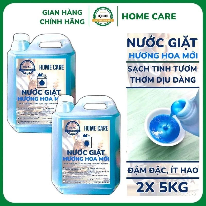 Ảnh 3 của COMBO 4 Nước Giặt Hương Hoa Mới Can 5Kg - Làm Sạch Vết Bẩn, Làm Mềm Vải