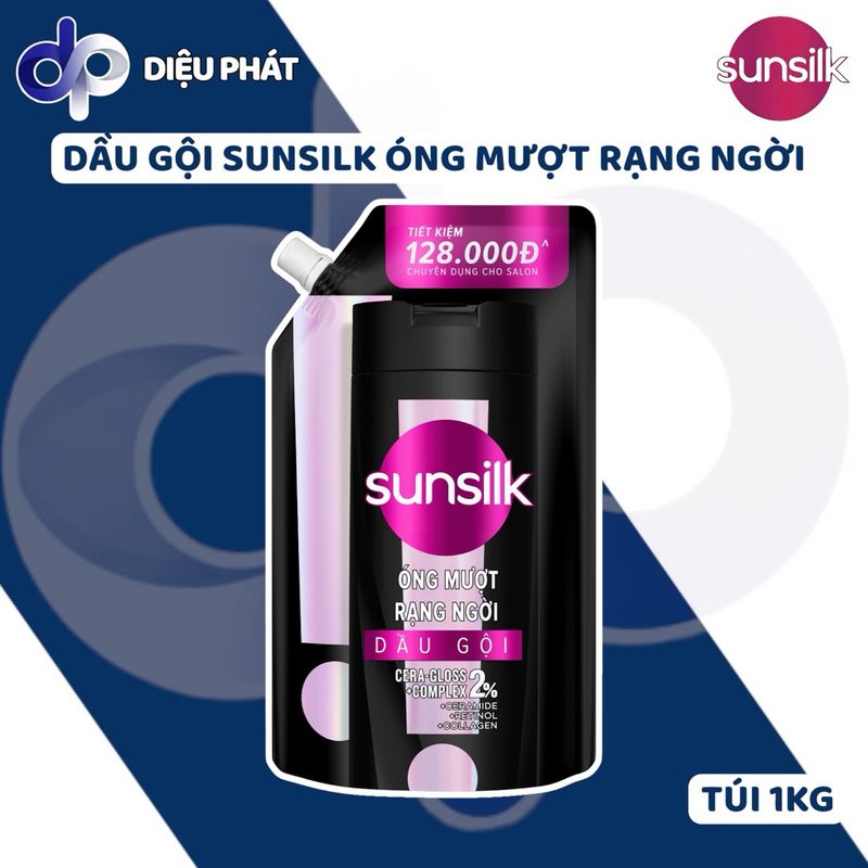 Dầu Gội Sunsilk Bồ Kết Óng Mượt Rạng Ngời Túi 1KG Tiết Kiệm