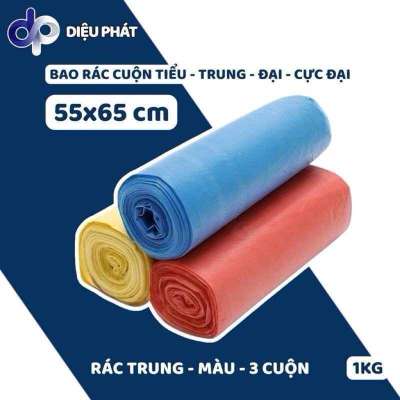 Ảnh 8 của COMBO 5 Túi Rác Cuộn Đen Và Màu Gói 1KG Dày Dặn Dai Chắc Có Đường Gân Xé Tiện Lợi Cho Gia Đình