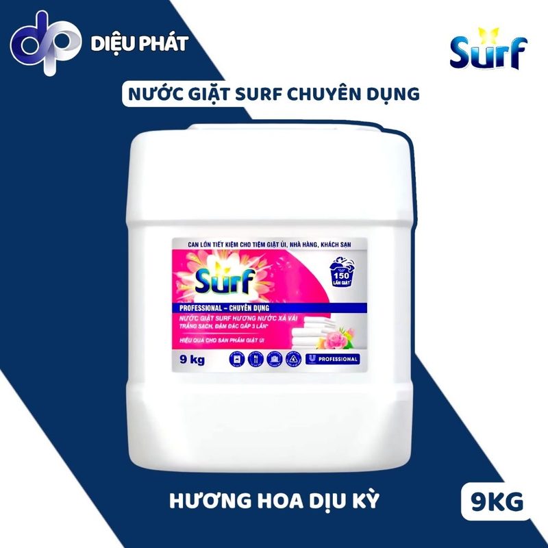 Ảnh 2 của COMBO Nước Giặt Surf Chuyên Dụng Hương Nước Xả 9KG – Giặt Máy & Tay, Đậm Đặc Sạch Sâu Thơm Lâu