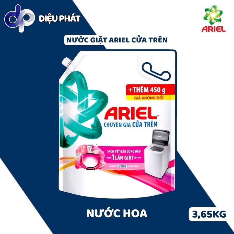Ảnh 4 của Thùng Nước Giặt Ariel Cửa Trên Túi 3.65KG - Hương Downy Nước Hoa Đam Mê Nắng Mai Oải Hương