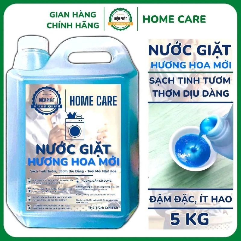 Ảnh 2 của COMBO 4 Nước Giặt Hương Hoa Mới Can 5Kg - Làm Sạch Vết Bẩn, Làm Mềm Vải