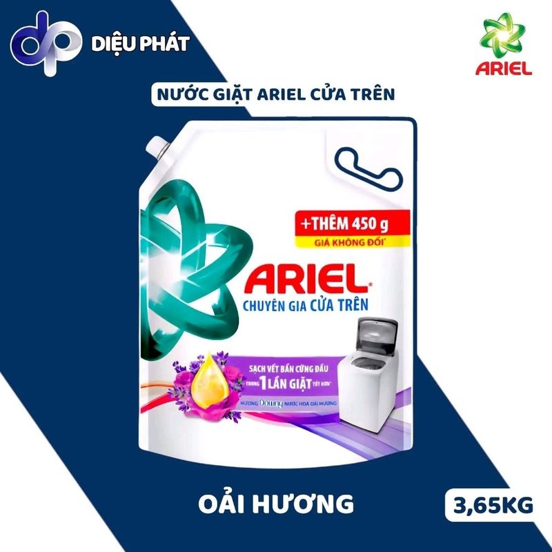 Ảnh 2 của Nước Giặt Ariel Cửa Trên Túi 3.65KG - Hương Downy Nước Hoa Đam Mê Nắng Mai Oải Hương
