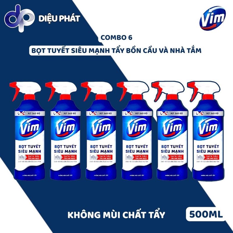 Ảnh 2 của Thùng Xịt Bọt Tuyết VIm Tẩy Bồn Cầu 500ml Đa Năng - Tẩy Sạch Nhà Tắm & Toilet Nhanh Chóng