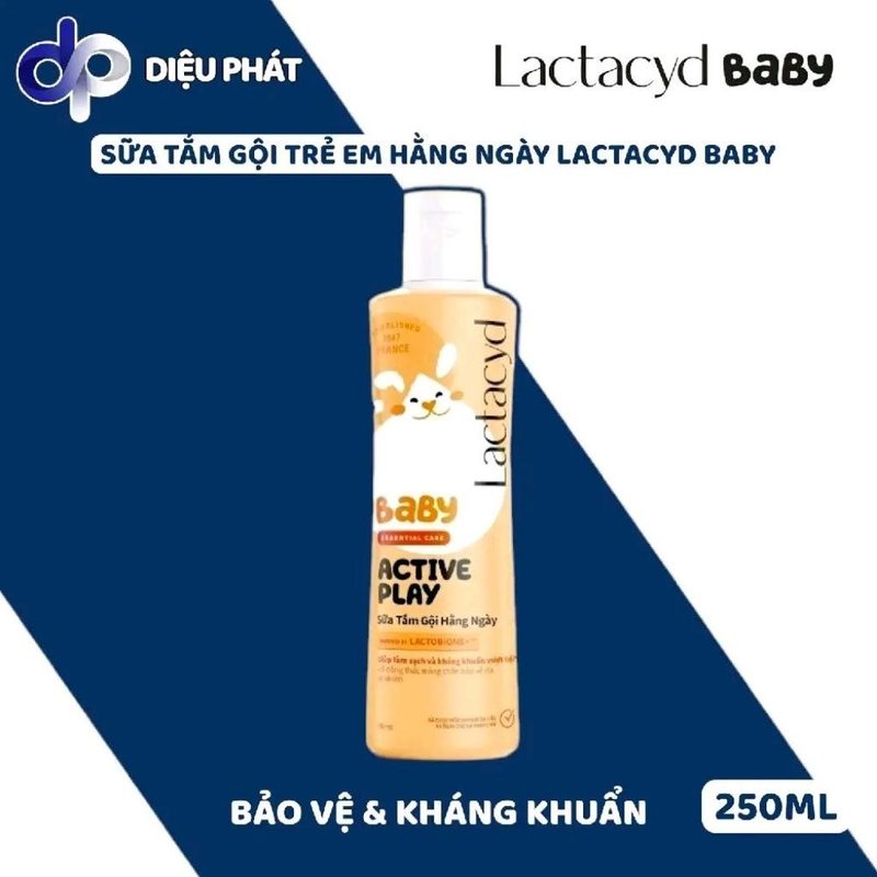 Thùng Sữa Tắm Gội Cho Bé Lactacyd Baby 250ML Gentle Care Extra Milky Active Play Giảm Rôm Sảy