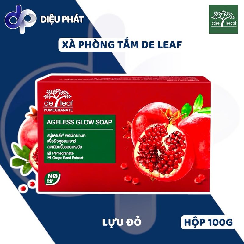 Thùng 48 Xà Phòng Tắm De Leaf 100G Trắng Sáng Ẩm Mịn Săn Chắc Làn Da