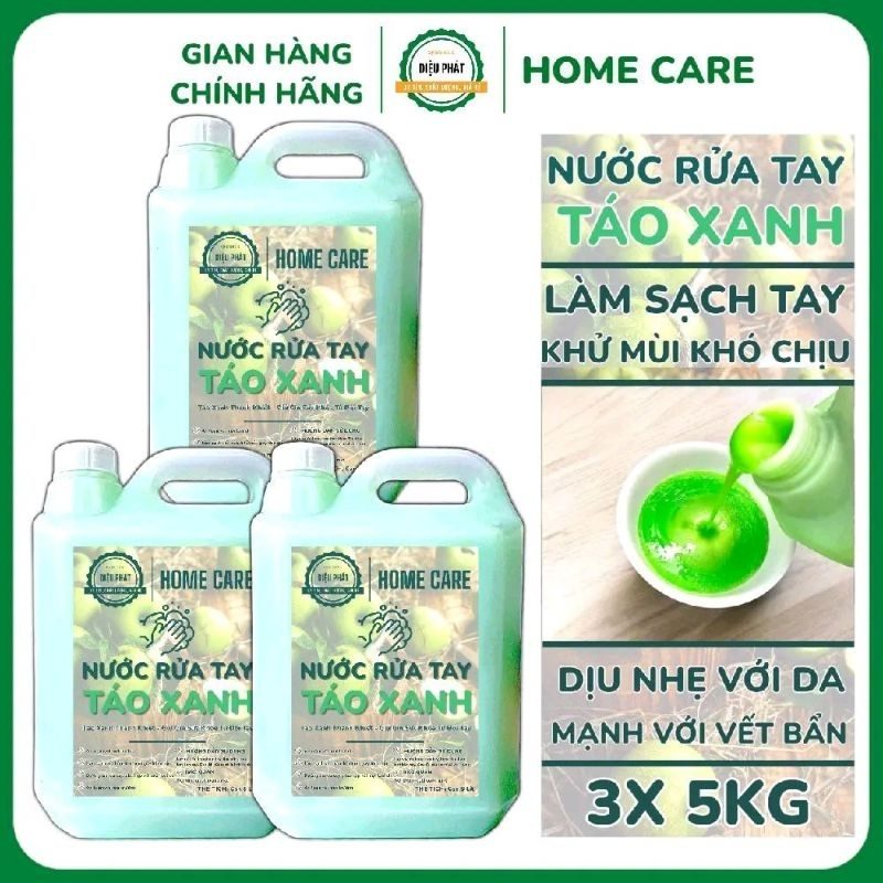 Ảnh 4 của COMBO 4 Nước Rửa Tay Hương Táo Can 5KG - Mùi Dễ Chịu, Không Hại Da Tay