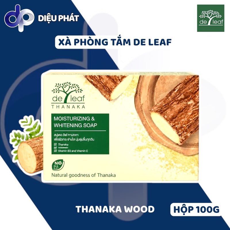 COMBO 4 Xà Phòng Tắm De Leaf 100G Trắng Sáng Ẩm Mịn Săn Chắc Làn Da
