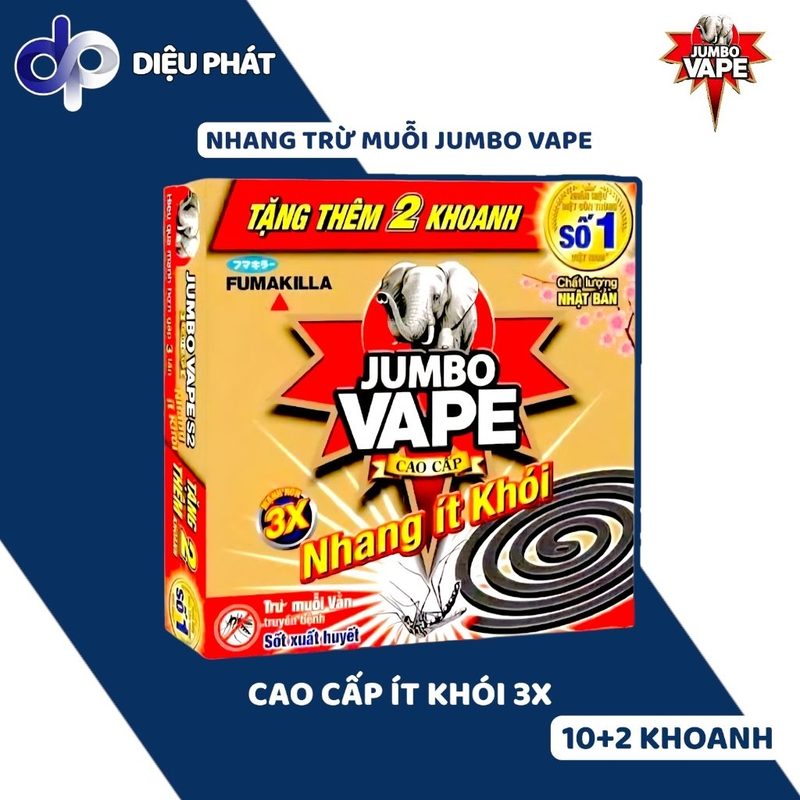 Ảnh 4 của COMBO Nhang Muỗi JUMBO VAPE Hộp 10+2 Khoanh - Hương Lài, Lavender, Hương Rừng, Ít Khói Cao Cấp
