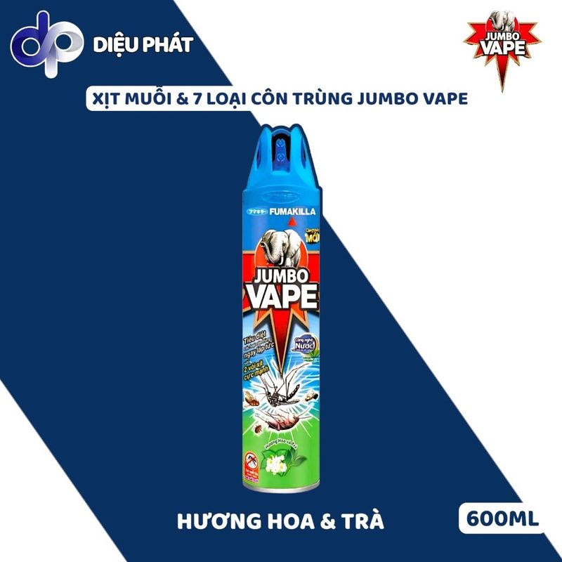 Ảnh 2 của COMBO Xịt Côn Trùng JUMBO VAPE Đủ 5 Mùi Chai 600ML – Giải Pháp Hiện Đại Đuổi Côn Trùng Hiệu Quả